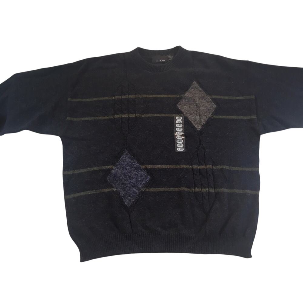 Bill Blass Sweater Size XL Made in USA Charcoal NWT $60